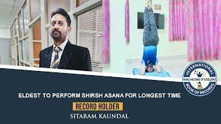 ELDEST TO PERFORM SHIRSH ASANA FOR LONGEST TIME