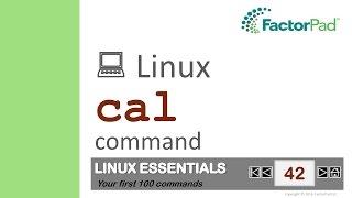 Linux cal command summary with examples