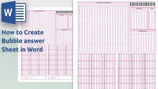 how to create Bubble Answer Sheet in Microsoft Word