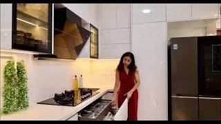 3BHK Premium Interiors | Brigade Cornerstone Utopia, Bangalore | Glaks Kitchen | Aristo Wardrobes