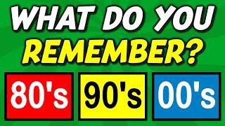 Can You Remember the 80s, 90s & 00s? | Trivia Quiz