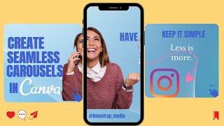 How to Create SEAMLESS INSTAGRAM CAROUSEL with Canva