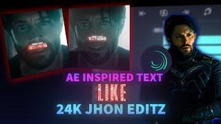 Ae Inspired Text Animation Like @24KJHONEDITZ In Alight Motion Z | Pasha Edits