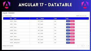 Implement dataTable in angular 17 standalone template | angular-datatable