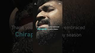 Chirapunji has showered us with 1 Million views for the YouTube video️