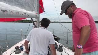 Gybing a symetrical kite