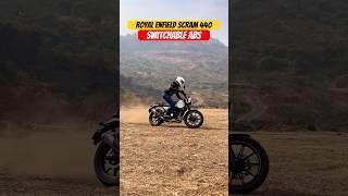 Royal Enfield Scram 440 Switchable ABS in ACTION! | BikeWale #shorts