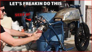 Modifying the FRAME | ELECTRIC CAFE RACER Motorcycle Build [Part 3]