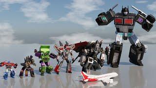 Transformers EW Size Comparison| 3D Animation Autobot vs Decepticon