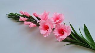 How To Make Gladiolus Paper Flower / Paper Flower / Góc nhỏ Handmade