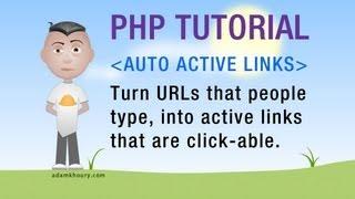 PHP Active Clickable Link Function preg_replace Programming Tutorial