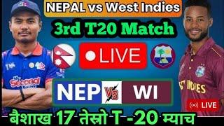 Nepal Vs West Indies A | Tour of Nepal |  Match 03 || Live Match | Nepaliman Channel