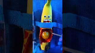 Banana C-Section - Oddly Satisfying or Disturbing?  Sad Fruit Operation