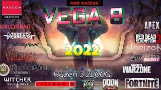 Ryzen 3 2200G in 25 GAMES (Vega 8 IGPU test)    | 2022