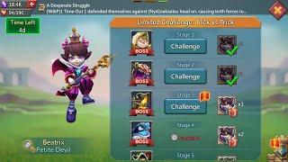 lords mobile Petite Devil Stage 3 auto | Limited Challenge Trick vs Trick Stage 3 | Beatrix stage 3