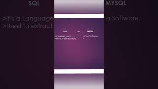 sql vs mysql | few differences between sql and mysql