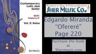 Oferere Edgardo Miranda Latin Jazz Guitar Solo Transcription