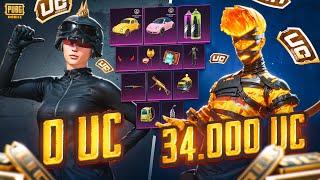 ПРОКАЧКА НА 34.000 UC НА АККАУНТЕ ПОДПИСЧИКА | НОВЫЙ ТРАНСПОРТ В PUBG MOBILE️