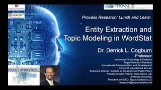 Entity extraction, topic modelling with WordStat by Derrick Cogburn