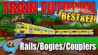 【BEST&EZ!】Really Smooth Train Tutorial In Build A Boat | *Rail Tracks / Bogies / Couplers*