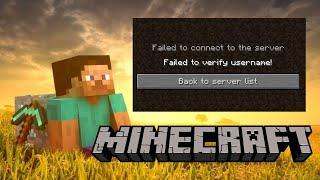 How To Fix Failed To Verify Username Minecraft Aternos