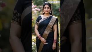 Unreal Saree Beauty  Walks Like a Queen | AI Princess Stuns in Garden #shorts #aisaree #ai #pretty