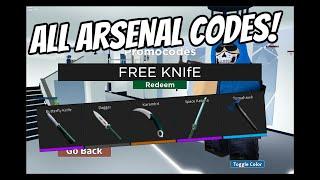 *MAY* ALL NEW ARSENAL CODES! 2020 [Roblox]