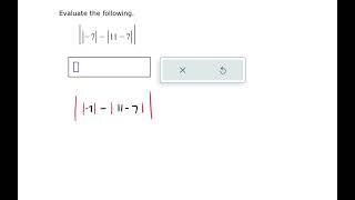 Operations with absolute value - type 2 (ALEKS examples)