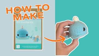Kmart whale / narwhal mini diy crochet kit - how to make #kmartaustralia #crochetforbeginners