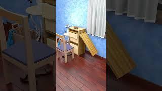 Hidden Chair Folding Desk | Expand Furniture Space Saving
