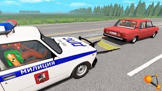 ХИТРАЯ ЛОВУШКА ДПС! КОЛЕСО ПУТАЕТСЯ В СТРОПАХ ПРИ ПОГОНЕ | BeamNG.drive