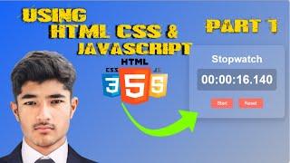 How to Create a Stopwatch Using HTML, CSS & JavaScript | Build a Digital Timer