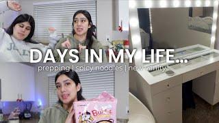 a few days in my life…WE HAVE A PROBLEM | haul for thanksgiving | spicy noodle mukbang | new vanity