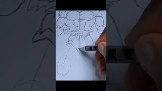 Drawing Goku MUI [speed drawing] -Stickman#shorts