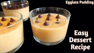 Easy Milk Pudding Recipe (Eggless) #shorts | Butterscotch Pudding