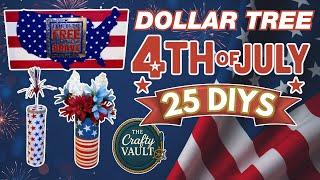  25 4th of July Dollar Tree DIYS from The Crafty Vault! Patriotic Crafts