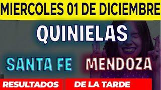 Resultados Quinielas Vespertinas de Santa Fe y Mendoza, Miércoles 1 de Diciembre