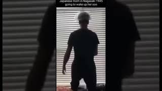 Japanese mom waking her son up in Nagasaki in 1945 #meme