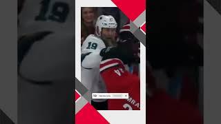 Most Dramatic Hockey Battle You'll Ever Watch: Joe Thornton vs Petr Mrazek #shorts #nhlfights #nhl