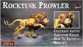 HOW TO PAINT UNTAMED BEASTS  WITH CONTRAST PAINTS - ROCKTUSK PROWLER - Warcry Easy Tabletop Ready