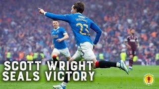 Scott Wright finishes a Rangers breakaway to seal victory | 2021-22 Scottish Cup Final