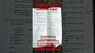 CAPF AC 2022 Answer key/Safe Attempts/Expected Cutoff/Question paper analysis #capfac2022 #capf