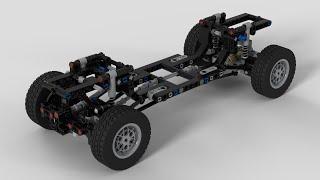 Simple LEGO technic chassis 4x4 (free instruction)