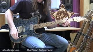 Blue Paisley T-Top Guitar. Walla Walla Guitar Company