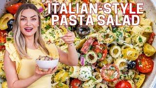 Italian Style Pasta Salad with Artichokes & Sundried Tomatoes - Easy Pasta Salad Recipe | Blondelish