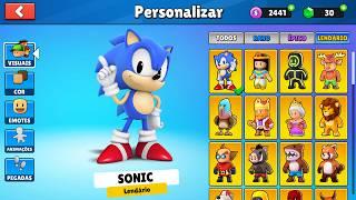 Liberando a skin do SONIC no Stumble Guys