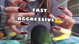 MIC TRIGGERS AND TAPPING FAST AND AGGRESSIVE ASMR