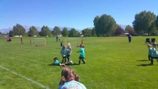 Scoring despite her teammate