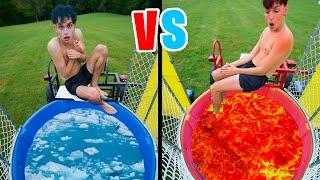 HOT vs COLD DUNK TANK Challenge!