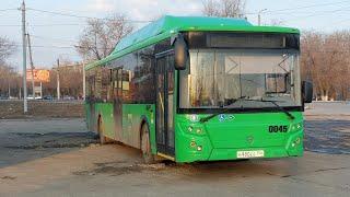 Прогорел глушитель | ЛиАЗ-5292.67 (CNG) (Weichai & Fast Gear) | борт 0045 | Маршрут 10 | Оренбург